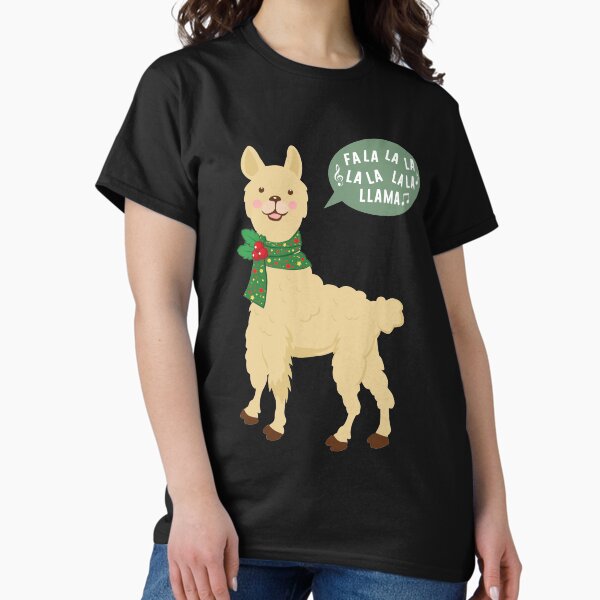Artikel-Vorschau von Niedliches Weihnachtslied, das Lama-Feiertag singt, designt und verkauft von tronictees.