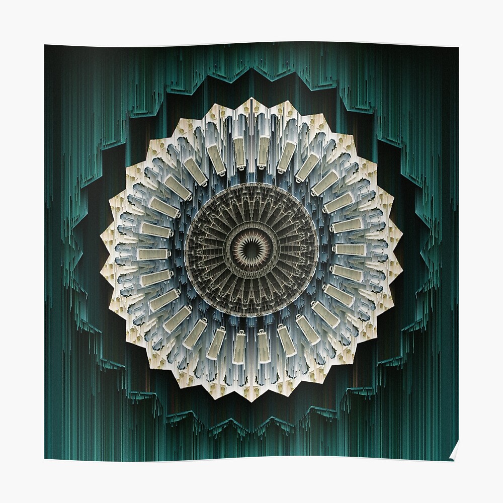 Rise Geometric Abstract Kaleidoscope Pixel Sort Glitch Pattern Greeting Card By Liamwarrart Redbubble