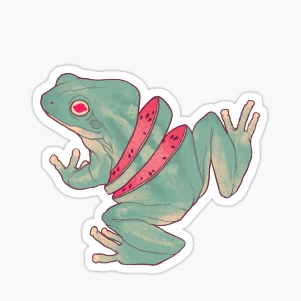 Watermelon Frog Sticker