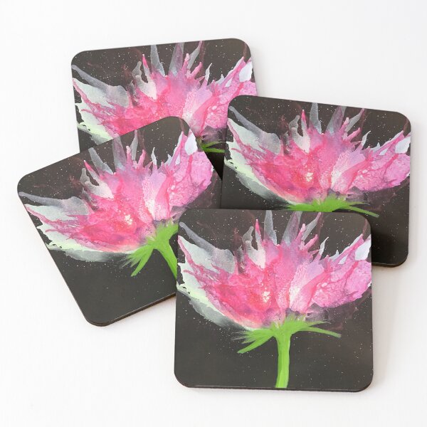 Item preview, Windswept pink alcohol ink flower. designed and sold by Gill Barrett Art.