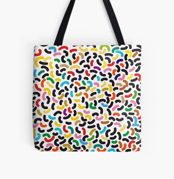colored worms All Over Print Tote Bag