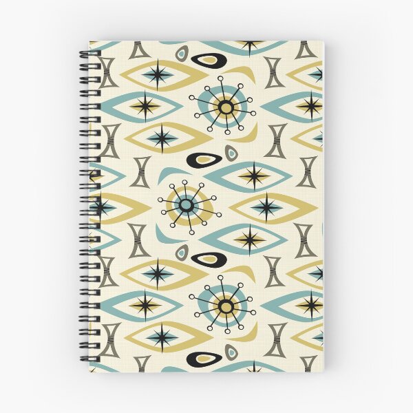 Item preview, Mid Century Shapes in Blue and Gold designed and sold by studioxtine.