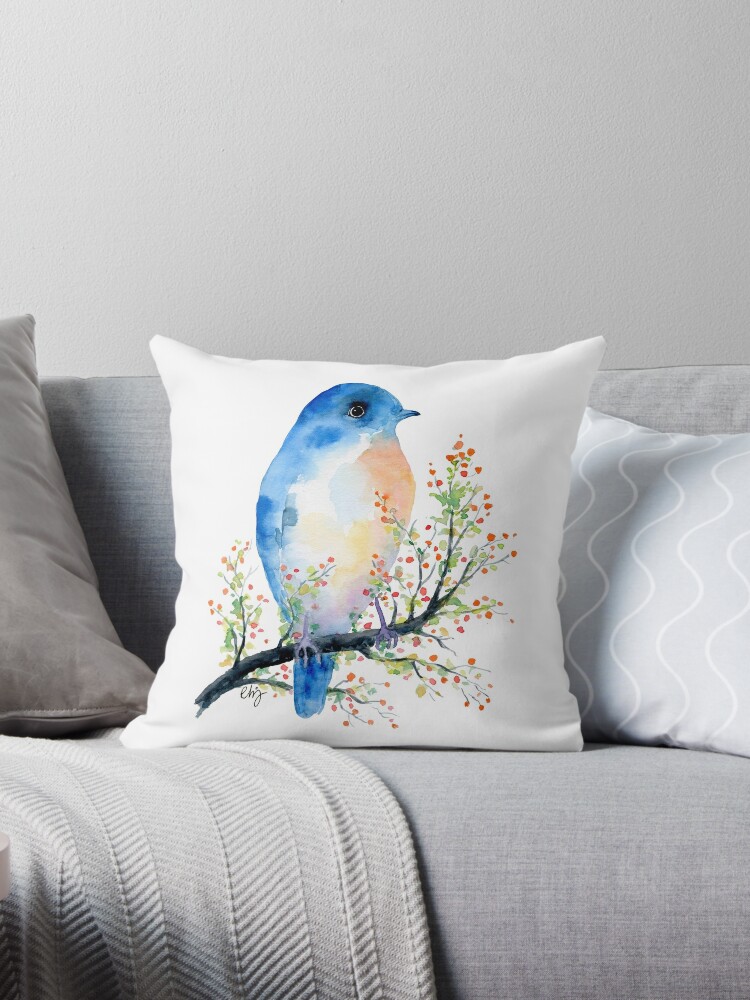 Blue hotsell bird pillow