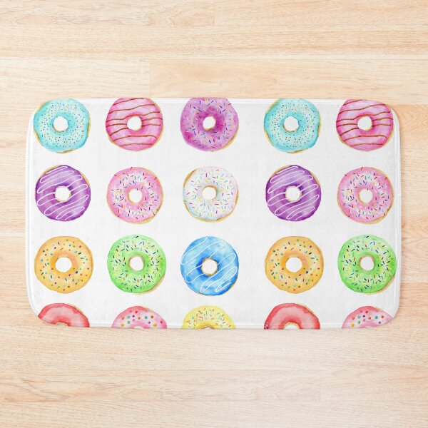 Item preview, Watercolor Donut Pattern designed and sold by cornercroft.