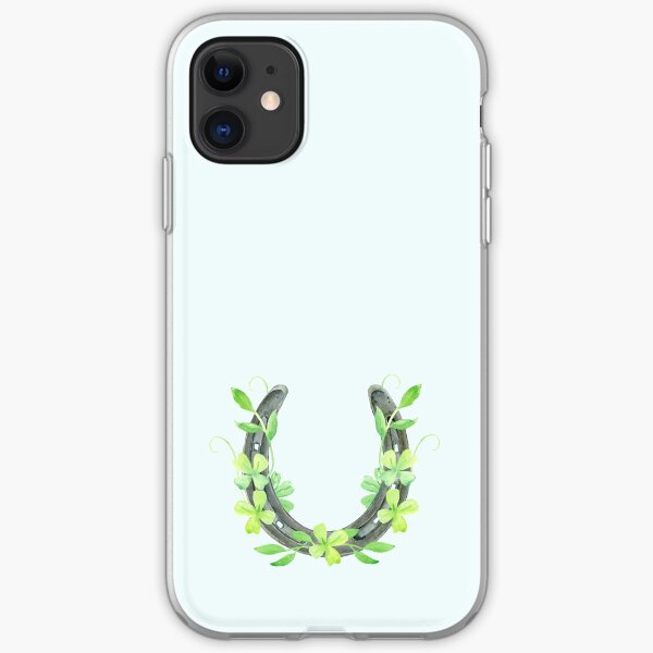 Lucky Horseshoe and Clover iPhone Soft Case