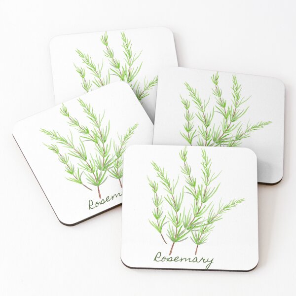 Item preview, Watercolour herb sprig of rosemary designed and sold by cornercroft.