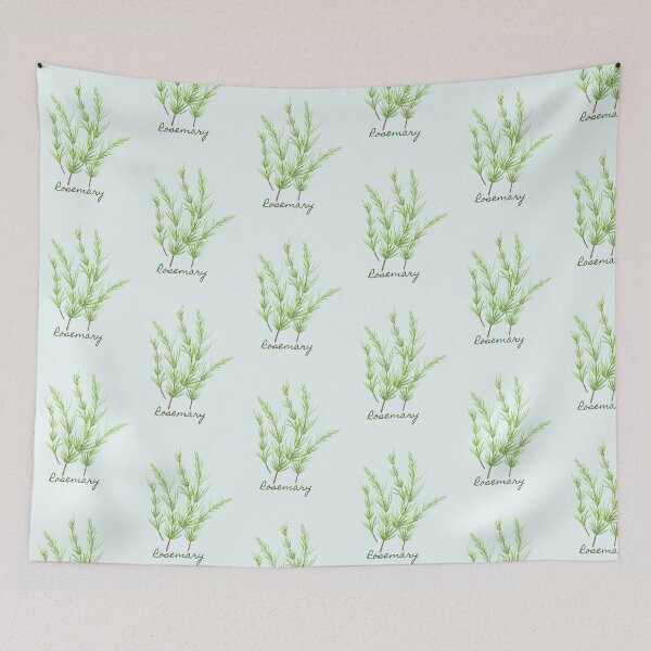 Item preview, Watercolour herb sprig of rosemary designed and sold by cornercroft.