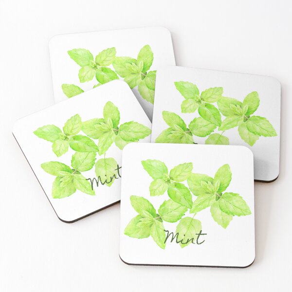 Item preview, Watercolor herb mint illustration designed and sold by cornercroft.