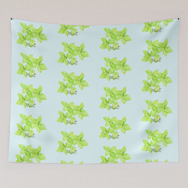 Item preview, Watercolor herb mint illustration designed and sold by cornercroft.