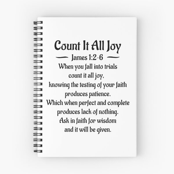 Item preview, Count It All Joy - James 1:2-6 (White) designed and sold by 4wordsmovement.