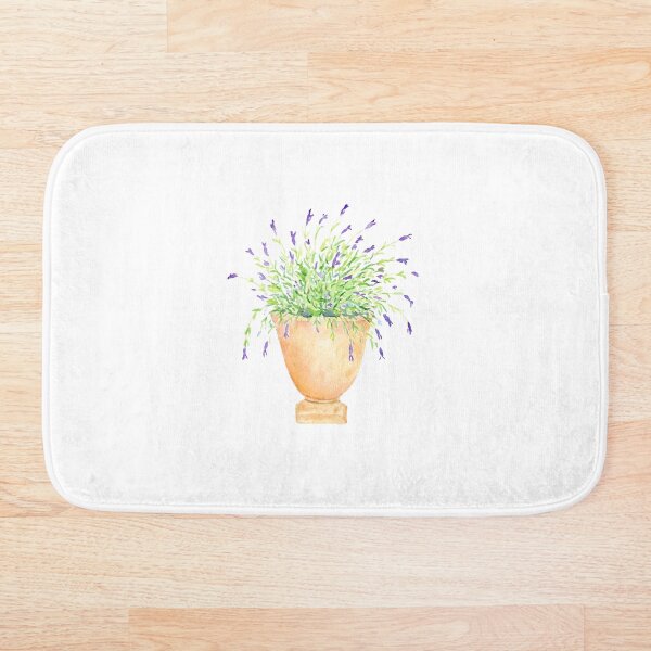 Item preview, Watercolour herb lavender in pot designed and sold by cornercroft.