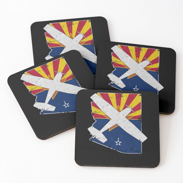 Item preview, Arizona State Silhouette and Flag Pilot C-172 Skyhawk Vintage designed and sold by RealPilotDesign.