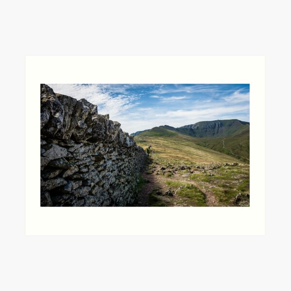 Antique Print 1854 CUMBRIA Mount Helvellyn Swirrel Edge