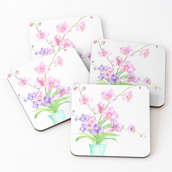 Item preview, Watercolor Orchid in Pot designed and sold by cornercroft.