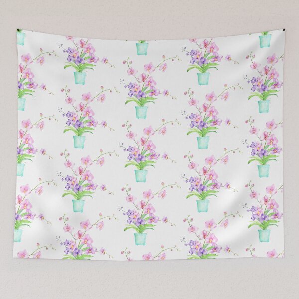 Item preview, Watercolor Orchid in Pot designed and sold by cornercroft.