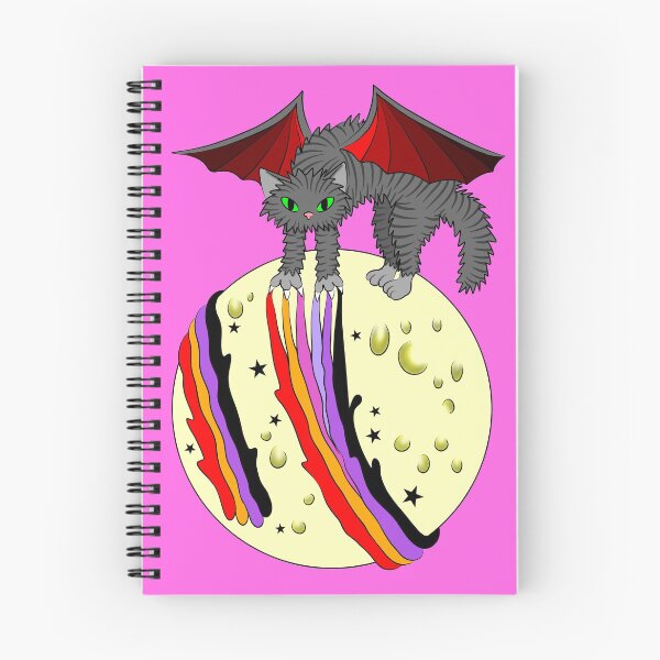 Item preview, Evil magic moon cat designed and sold by Melanie Jeyakkumar.