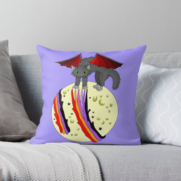 Evil Cat Pillows Cushions Redbubble - mastermind bow tie nyan cat bowtie roblox