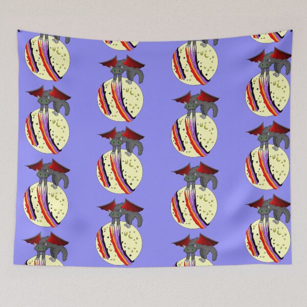Item preview, Evil magic moon cat designed and sold by Melanie Jeyakkumar.