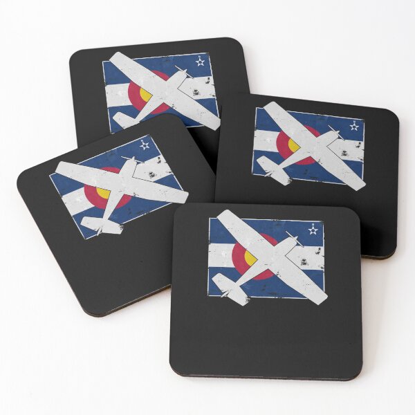 Item preview, Colorado State Silhouette and Flag Pilot C-172 Skyhawk Vintage designed and sold by RealPilotDesign.