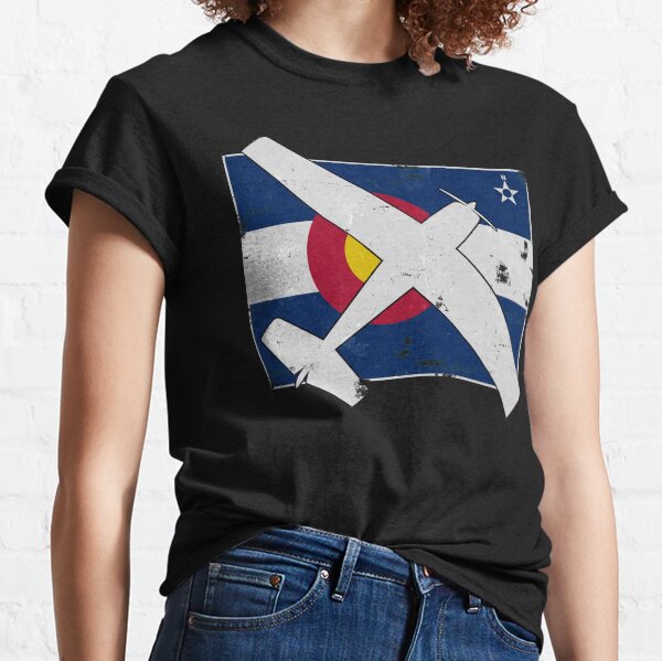 Item preview, Colorado State Silhouette and Flag Pilot C-172 Skyhawk Vintage designed and sold by RealPilotDesign.