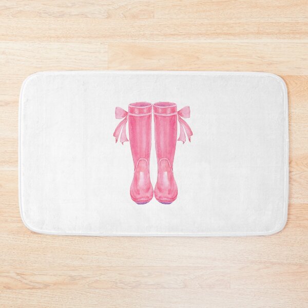 Aperçu de l'œuvre Bottes Wellington rose aquarelle, bottes roses créée et vendue par cornercroft.