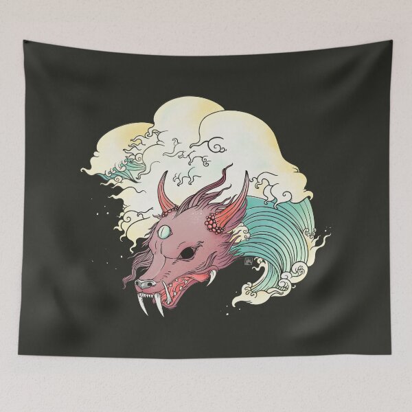 Item preview, Chinese Dragon And The Great Wave Art designed and sold by cellsdividing.