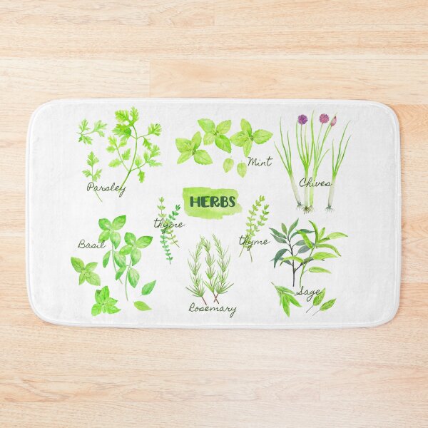 Item preview, Watercolor Herb Collection designed and sold by cornercroft.