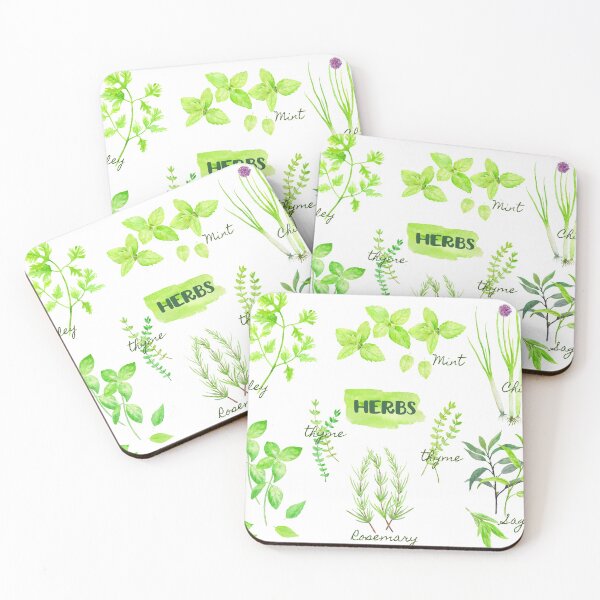 Item preview, Watercolor Herb Collection designed and sold by cornercroft.