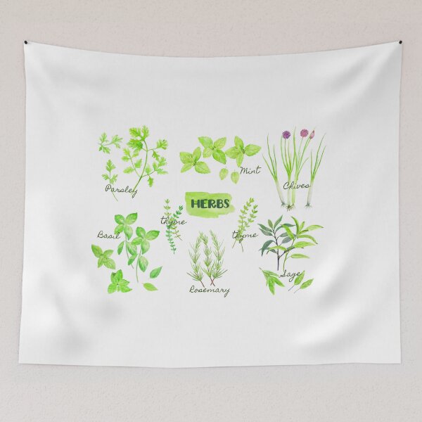 Item preview, Watercolor Herb Collection designed and sold by cornercroft.