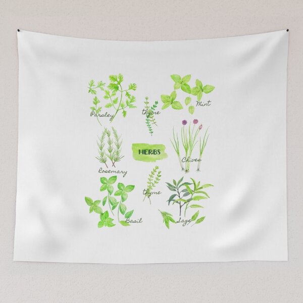 Item preview, Watercolor Herb Collection designed and sold by cornercroft.