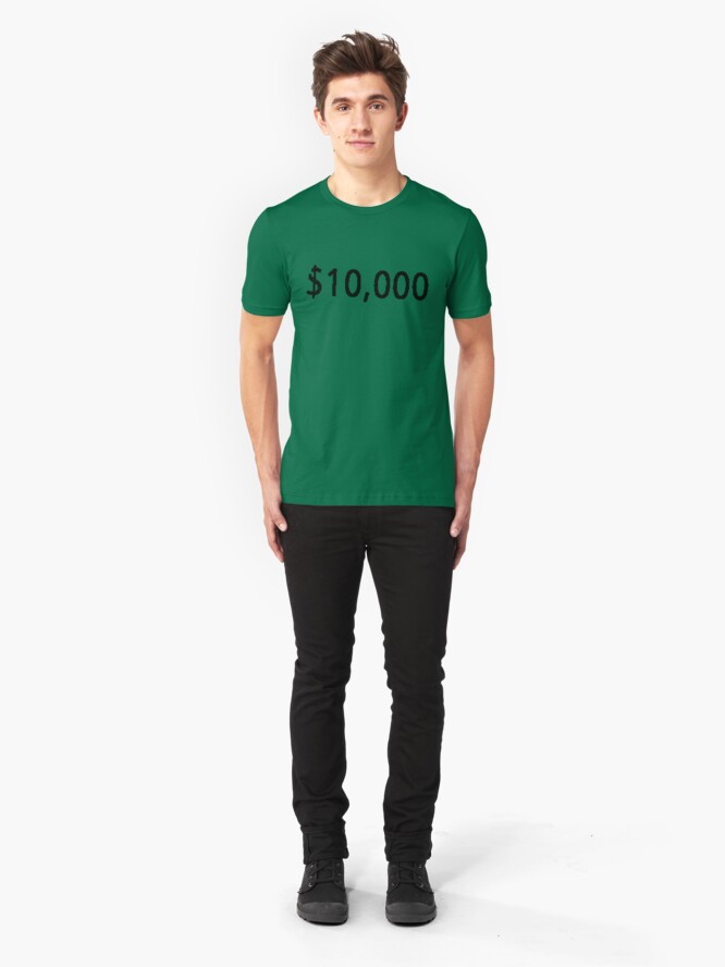 Alternate view of $10, 000. Slim Fit T-Shirt