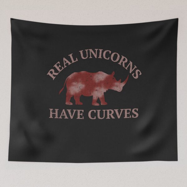 Item preview, Rhino Not Unicorn, Real Unicorns Have Curves designed and sold by tarek25.