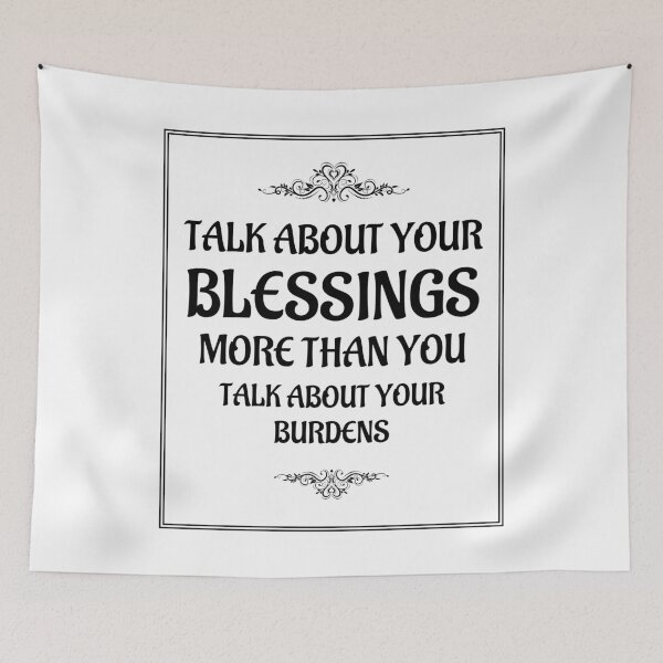 Item preview, Talk About Your Blessings (White) designed and sold by 4wordsmovement.