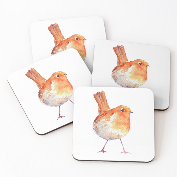 Aperçu de l'œuvre Aquarelle oiseau robin créée et vendue par cornercroft.