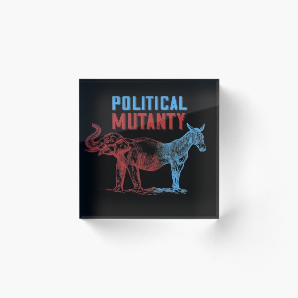 Political Mutanty - Funny Elephant Donkey Mashup Acrylic Block