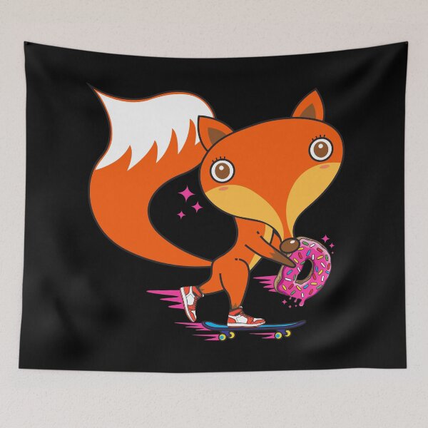 Item preview, Skater Fox loves donut D designed and sold by plushism.