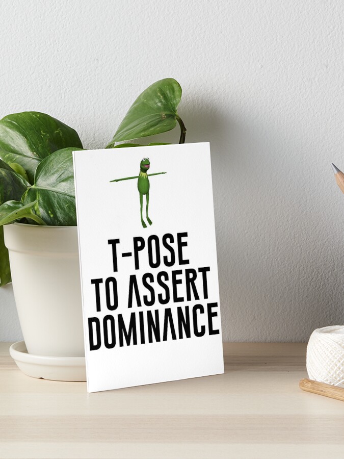 T Pose to Assert Dominance Sticker for Sale by lovelylavenderJ