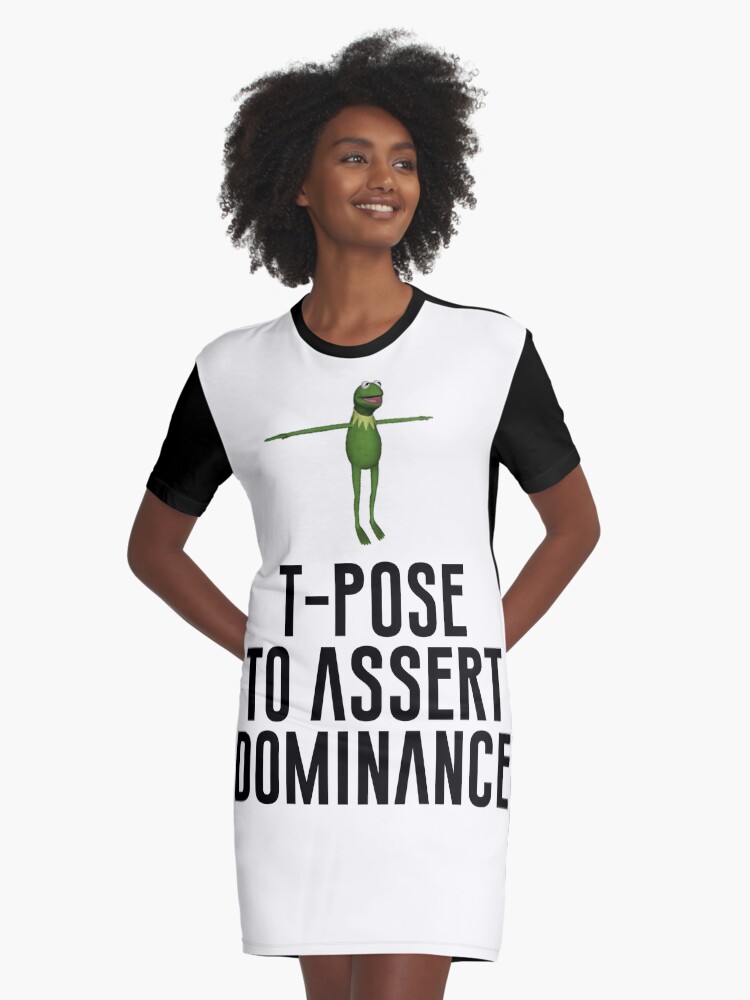 T Pose to Assert Dominance Sticker for Sale by lovelylavenderJ