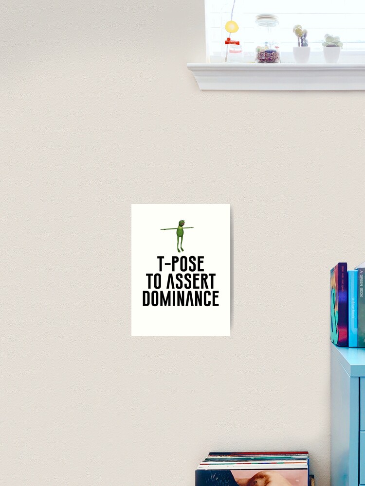 T Pose to Assert Dominance Sticker for Sale by lovelylavenderJ