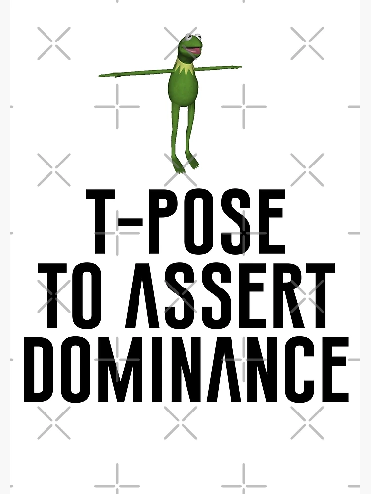 T-Pose To Assert Dominance - Meme - Pin