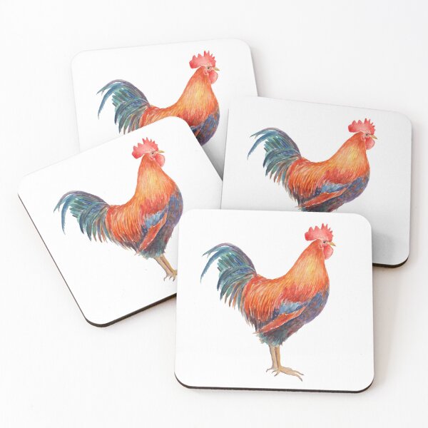 Item preview, Watercolour Rooster Illustration  designed and sold by cornercroft.