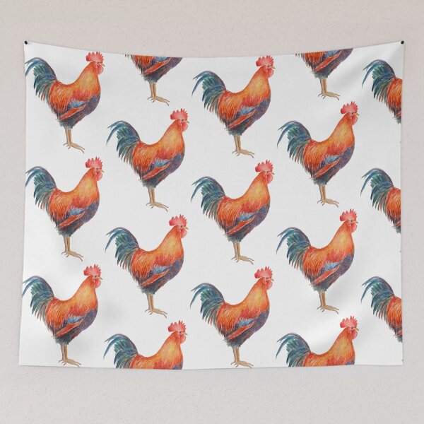 Item preview, Watercolour Rooster Illustration  designed and sold by cornercroft.
