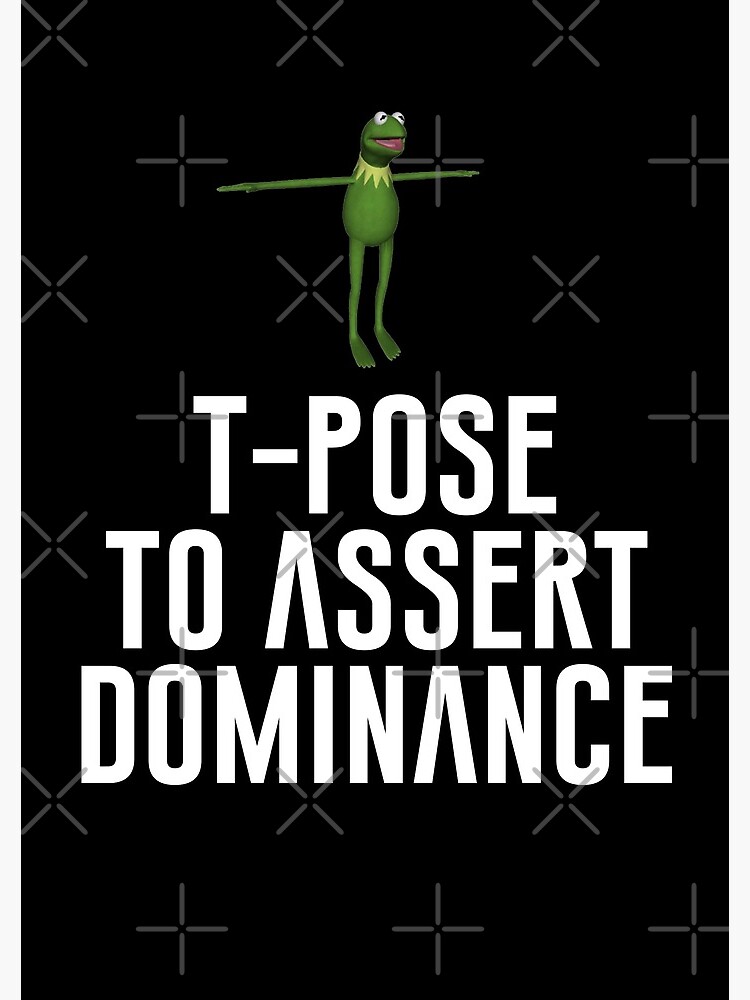 T-Pose To Assert Dominance Poster for Sale by artsylab