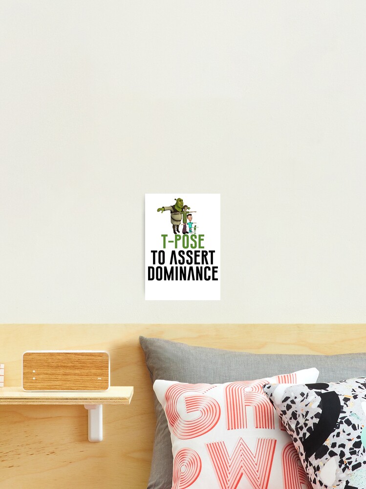 T Pose to Assert Dominance Sticker for Sale by lovelylavenderJ