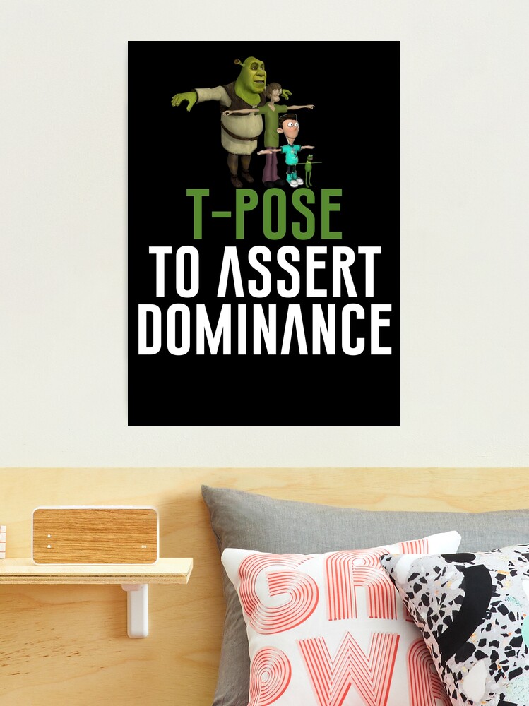 T Pose to Assert Dominance Sticker for Sale by lovelylavenderJ