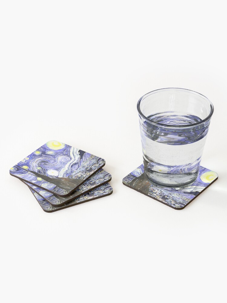 Alternate view of Vincent Van Gogh Paintings Starry Night Coasters (Set of 4)