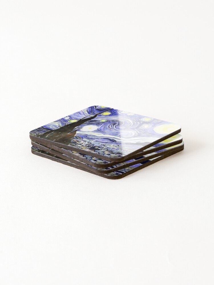 Alternate view of Vincent Van Gogh Paintings Starry Night Coasters (Set of 4)