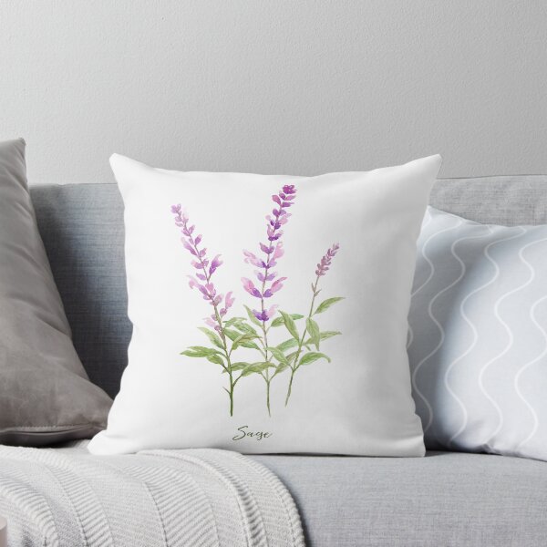 Item preview, Watercolour Herb Sage Flowers designed and sold by cornercroft.