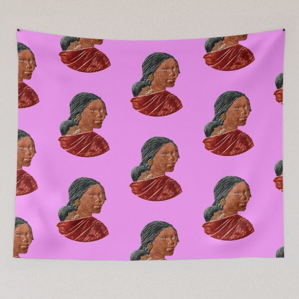 Item preview, American Indian lady and baby on Pink (Sacagawea) designed and sold by articlave.