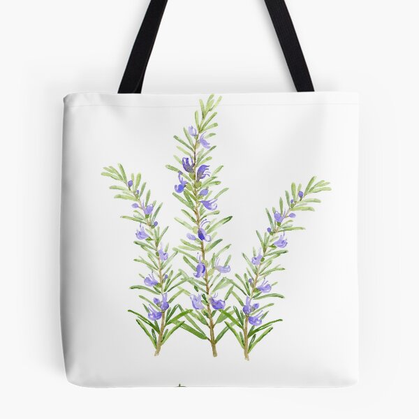 Aperçu de l'œuvre Illustration botanique de romarin aux herbes pourpre créée et vendue par cornercroft.